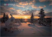 Postkort Norway natur vinter